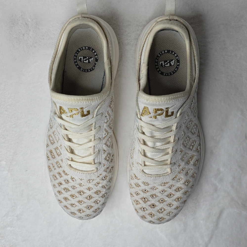 APL Cream and Gold Athletic Shoes